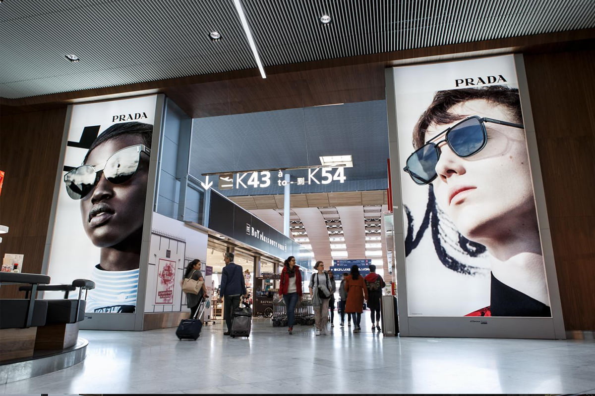 Prada Airport Advertising London